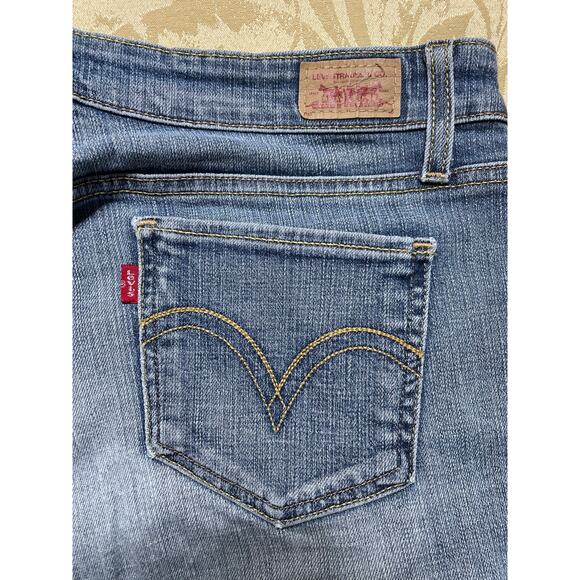 Levi's Superlow 518 Jeans Womens Size 9 Medium Stretch Distressed Small Stain - Picture 10 of 11